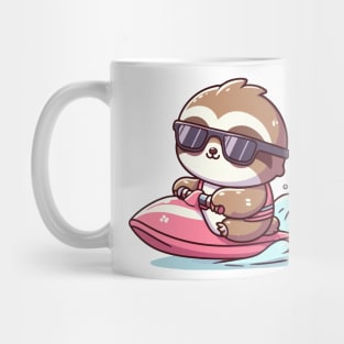 Cool sloth Jetskiing Mug